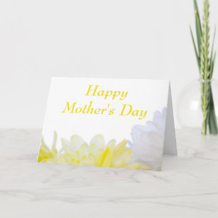 White and Yellow Petals Mother's Day Card