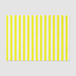 White and Yellow Stripes Tissue Paper