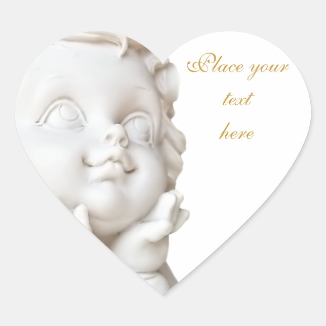 White Angel Heart Sticker (Front)