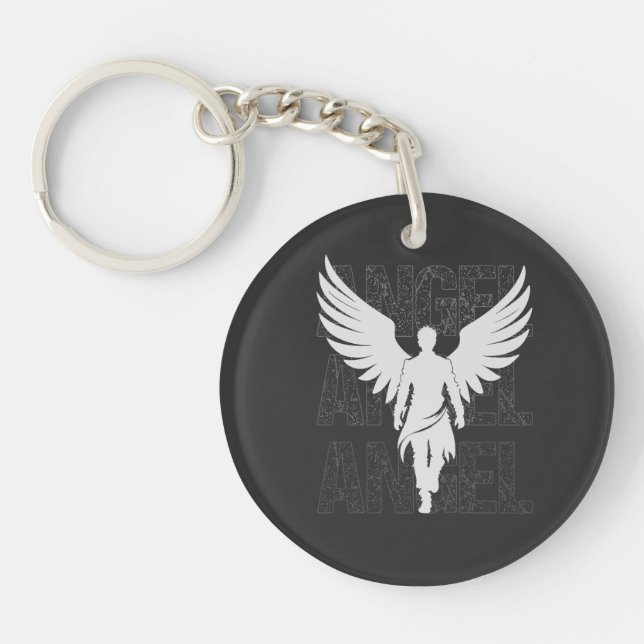 White Angel Key Ring (Front)