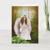 White Angel Sympathy Card