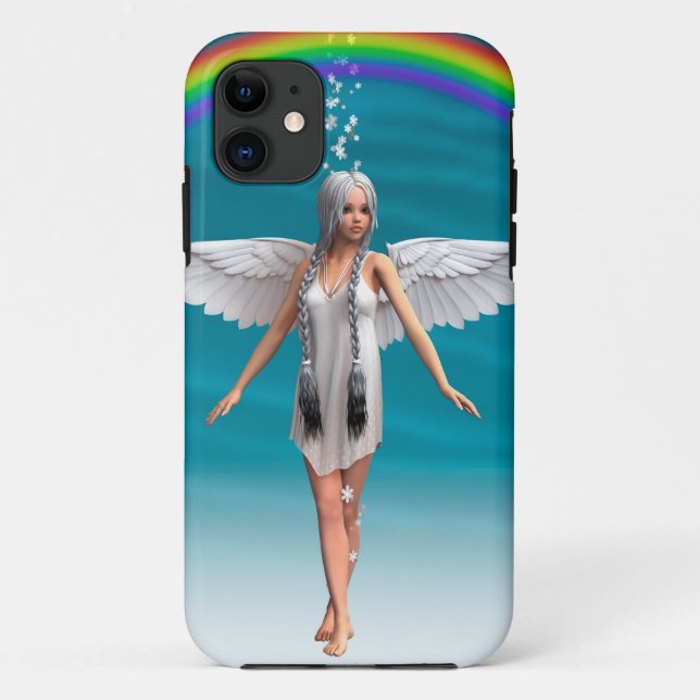White Angel under the Rainbow Case-Mate iPhone Case (Back)