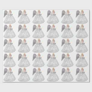 White Angel White Wrapping Paper