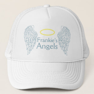 White Angel Wings and Gold Halo Trucker Hat