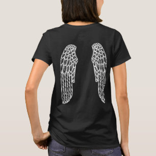 white Angel wings illustration fantasy art T-Shirt