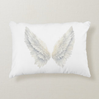 White Angel Wings Throw Pillow | Elegant Heavenly