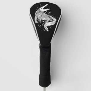 White Animal Silhouette - Crocodile Golf Head Cover