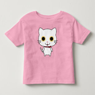 White Anthropomorphic Cat Clipart Toddler T-Shirt