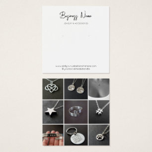 White Any Colour Custom Photo Earring Display Card