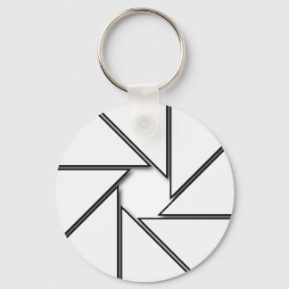 White Aperture Blades Key Ring