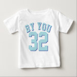 White & Aqua Baby | Sports Jersey Design T-Shirt<br><div class="desc">White & Aqua Baby | Sports Jersey Design • Baby T-Shirt</div>