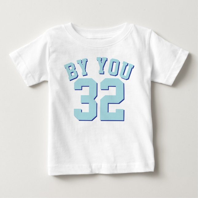 White & Aqua Baby | Sports Jersey Design T-Shirt (Front)