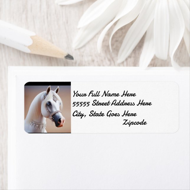 White Arabian Horse return address (Insitu)