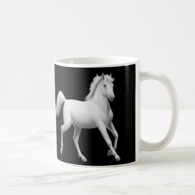 White Arabian Horses Mug (Right)