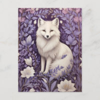 White Arctic Fox Lavender William Morris Flowers