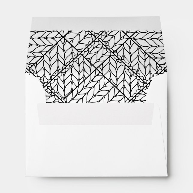 WHITE ARGYLE KNIT A6 Envelopes (Back (Bottom))