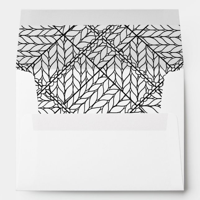 WHITE ARGYLE KNIT A7 Envelopes (Back (Bottom))