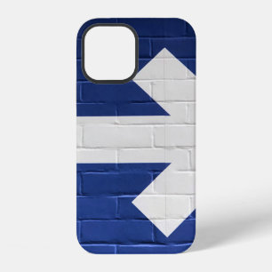White arrow painted on brick wall iPhone 12 case