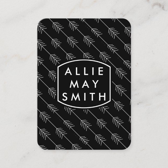 White Arrows Business Card (Front)