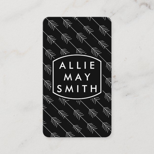 White Arrows Business Card (Front)