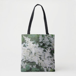 White Astilbe Cold Weather Perennial Tote Bag