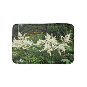 White Astilbe Gloriosa Daisies Bath Mat