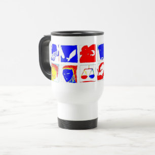 White Astrology Symbols Mug