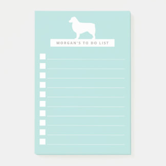 White Aussie | Personalised To Do List | Aqua Post-it Notes