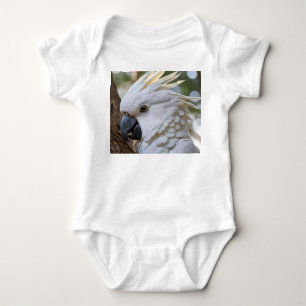 White Australian Cockatoo Parrot, Baby Bodysuit