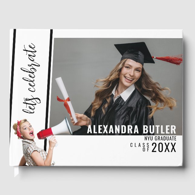 White Autograph Keepsake Class of 2023 Graduation Guest Book (Front)