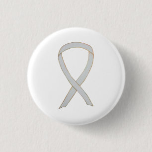 White Awareness Ribbon Custom Art Pins