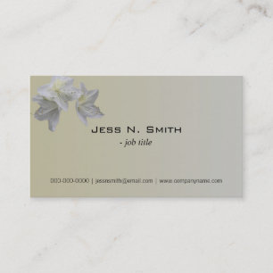 white azalea flower simple business cards. card