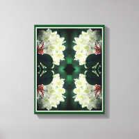 White Azalea Flower With Raindrops Abstract