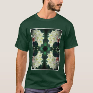 White Azalea Flower With Raindrops Abstract T-Shirt