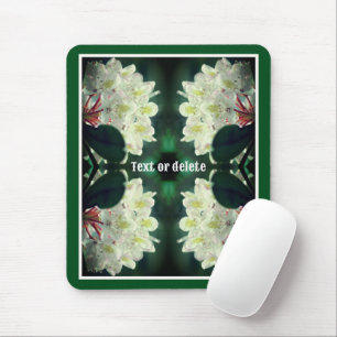 White Azalea Flower With Raindrops Personalised Mouse Pad