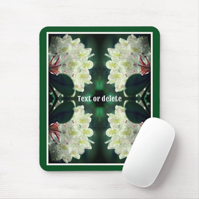 White Azalea Flower With Raindrops Personalised Mouse Pad (With Mouse)