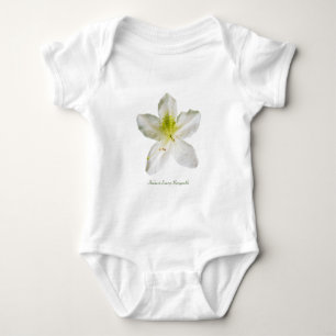 White azalea (swamp honeysuckle) baby bodysuit