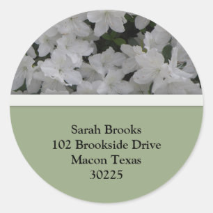 White Azaleas Address Labels