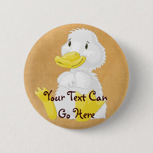 White baby duckling Button