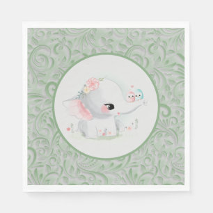 White Baby Elephant Napkin