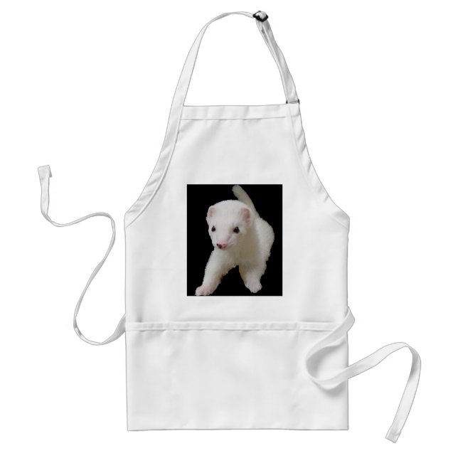 White Baby Ferret Apron (Front)
