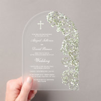 White Baby's Breath Arch Wedding