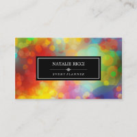 White Back Colourful Bokeh Event Planner