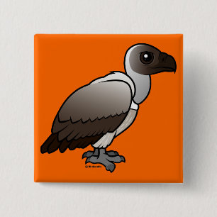 White-backed Vulture 15 Cm Square Badge
