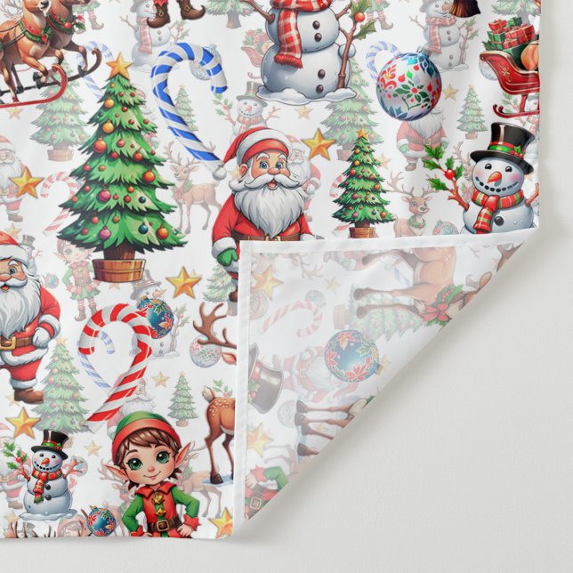 White Background Christmas Decorative Pattern Tapestry (Creator Uploaded)