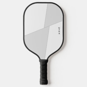 White Background Pickleball Paddle with Name