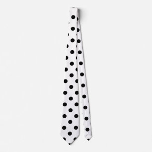 White Background Polka Dots Design Tie