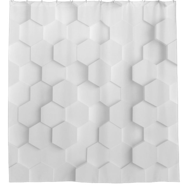 White background texture. 3d illustration, 3d ing. shower curtain (Front)