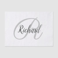 White Background With Monogram