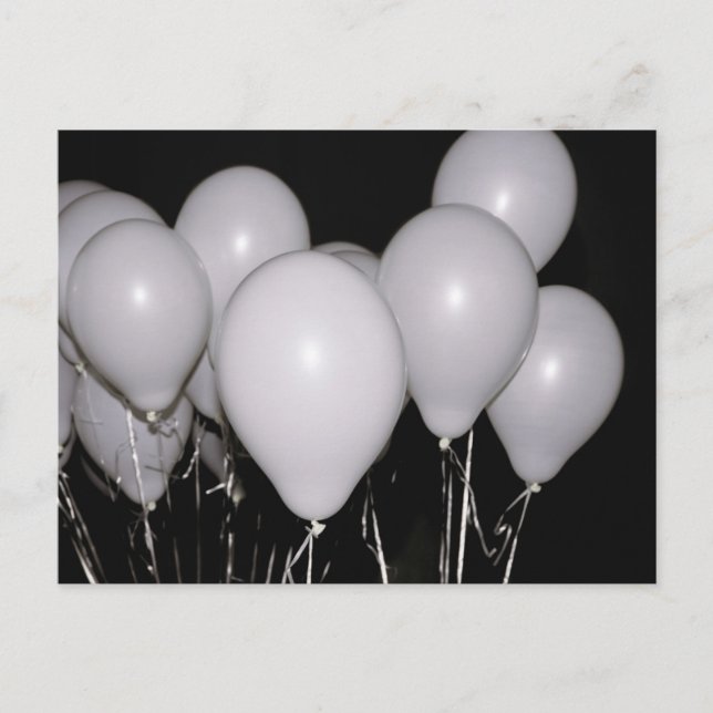 White Balloons Postcard (Front)